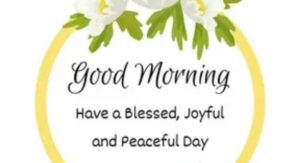 Morning greetings and blessings with sunrise and peaceful nature view